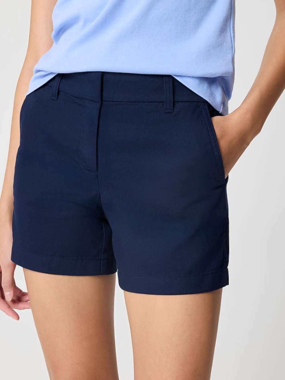 J.Crew 5" Classic Chino Shorts Navy Blue Cotton Size 6